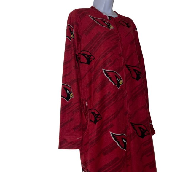 NFL Team Apparel Arizona Cardinals Mens Pajamas M Football Unionsuit Soft Fleece - Picture 3 of 9
